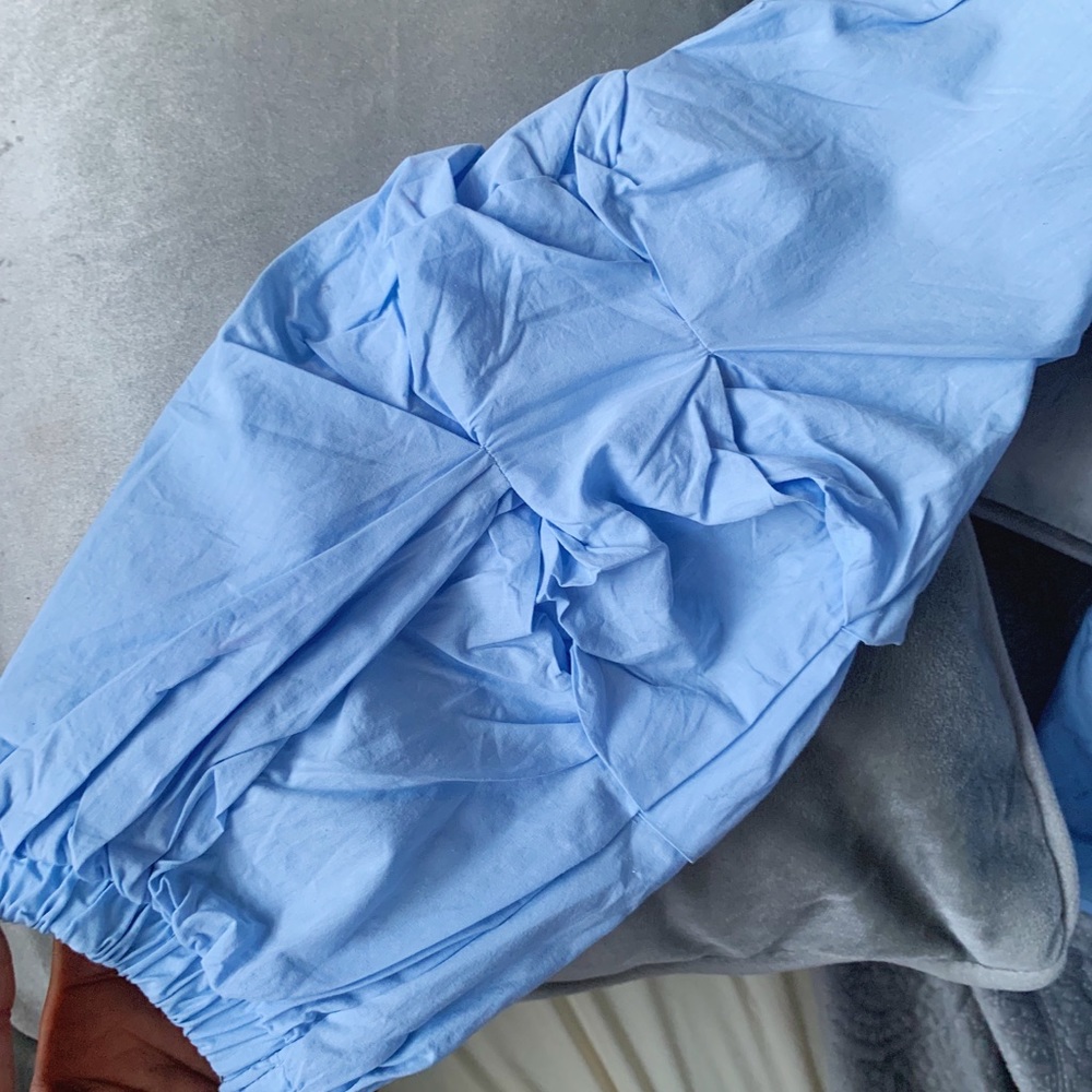 Bershka One Shoulder Blue Top - Picture 7 of 7